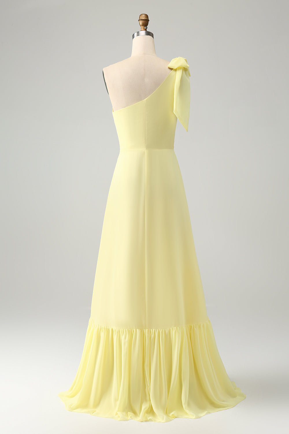 lemon yellow wedding guest dress Strapless Long with Popover Bodice PromGirl The fabric is comfortable for skin Yellow Wedding Guest Dresses |