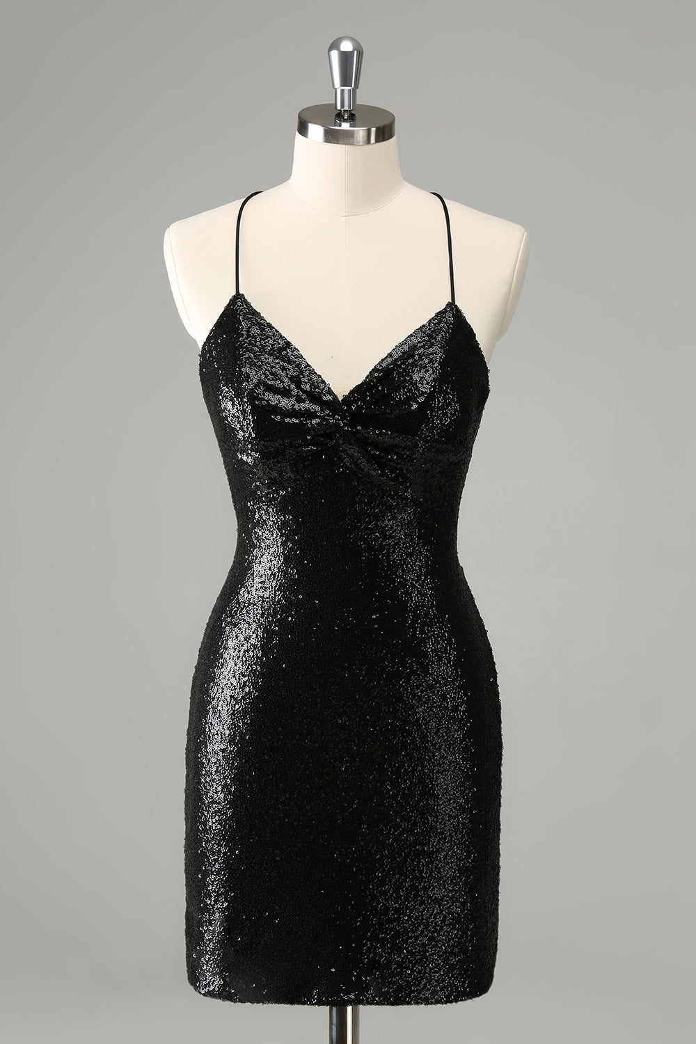 Wedtrend Women Black Homecoming Dress with Lace-up Back Bodycon Spaghetti Straps Sequins Short Cocktail Party Dress WEDTREND Wedtrend Women Black Homecoming Dress with Lace-up Back Bodycon Spaghetti Straps Sequins Short Cocktail Party Dress WEDTREND