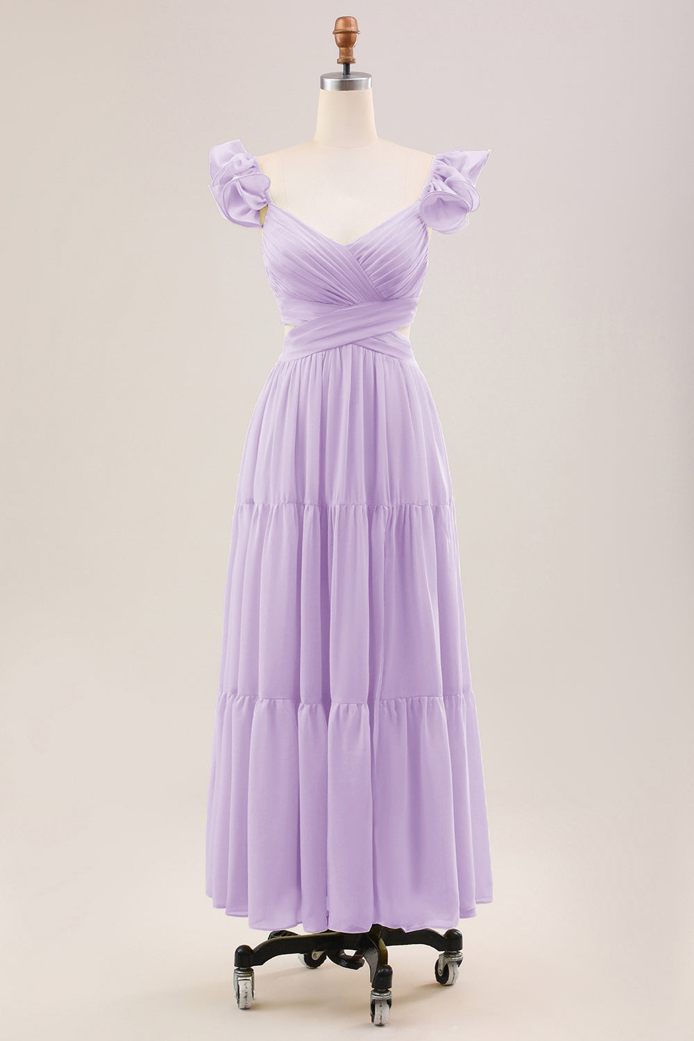Wedtrend Women Simple Lemon Yellow Wedding Party Guest Dress with Ruffles A Line Pleated Chiffon Bridesmaid Dress, Lilac / US8 Wedtrend Women Simple Lemon Yellow Wedding Party Guest Dress with Ruffles A Line Pleated Chiffon Bridesmaid Dress, Lilac / US8