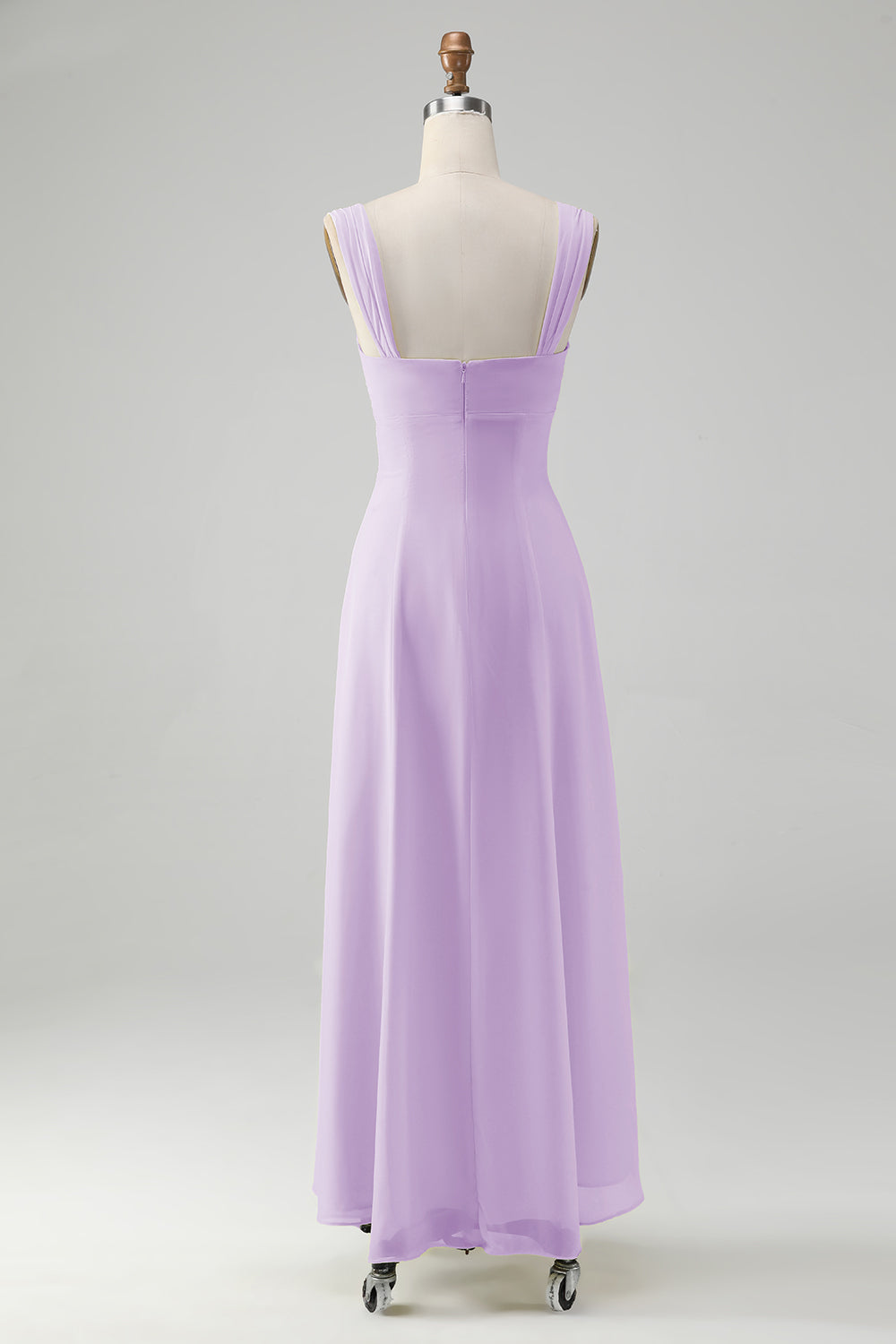 yellow and purple bridesmaid dresses Lilac Ruched One Shoulder Chiffon Floor Length Bridesmaid Prom Dress