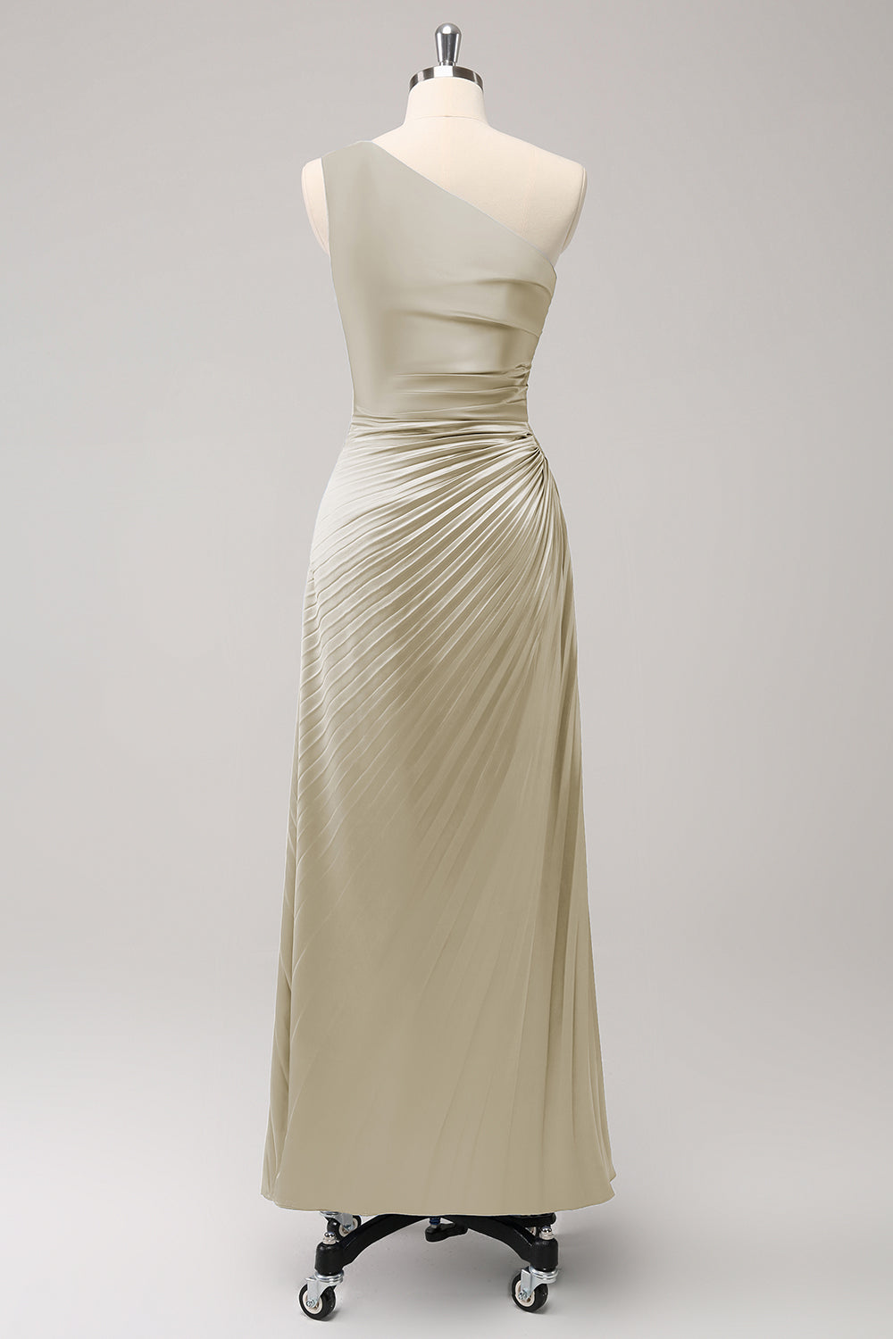 Wedtrend Women Dark Green Bridesmaid Dress One Shoulder Satin Keyhole Long Wedding Party Guest Dress, Taupe / US12 Wedtrend Women Dark Green Bridesmaid Dress One Shoulder Satin Keyhole Long Wedding Party Guest Dress, Taupe / US12