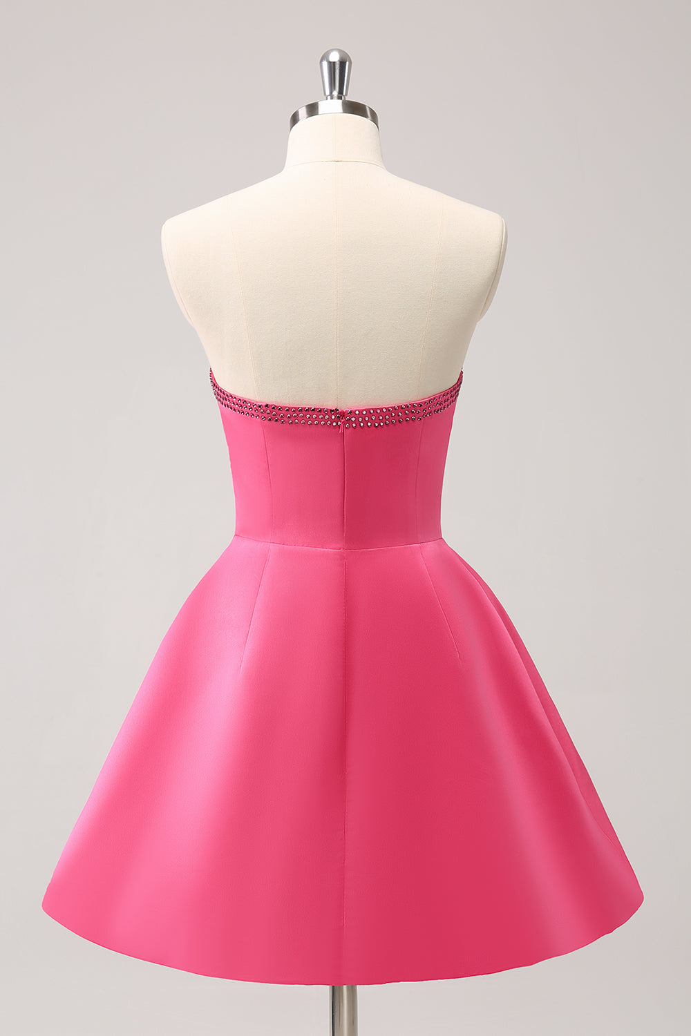 Wedtrend Women Cute Hot Pink Homecoming Dress with Beading A Line Strapless Cut Out Short Prom Dress WEDTREND Wedtrend Women Cute Hot Pink Homecoming Dress with Beading A Line Strapless Cut Out Short Prom Dress WEDTREND