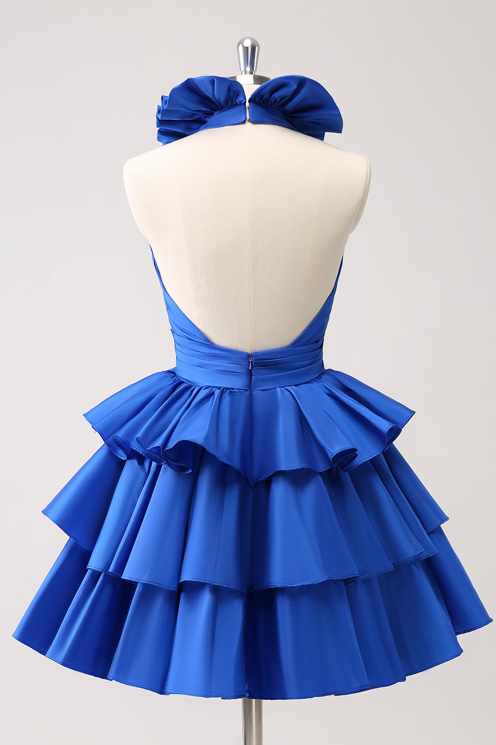 Wedtrend Women Cute Royal Blue Homecoming Dress with Ruffles A Line Halter Tiered Backless Short Prom Dress WEDTREND Wedtrend Women Cute Royal Blue Homecoming Dress with Ruffles A Line Halter Tiered Backless Short Prom Dress WEDTREND