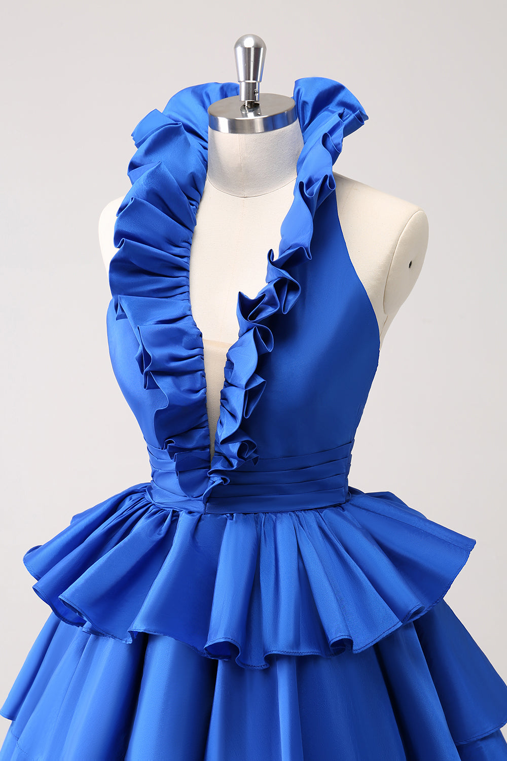 Wedtrend Women Cute Royal Blue Homecoming Dress with Ruffles A Line Halter Tiered Backless Short Prom Dress WEDTREND Wedtrend Women Cute Royal Blue Homecoming Dress with Ruffles A Line Halter Tiered Backless Short Prom Dress WEDTREND