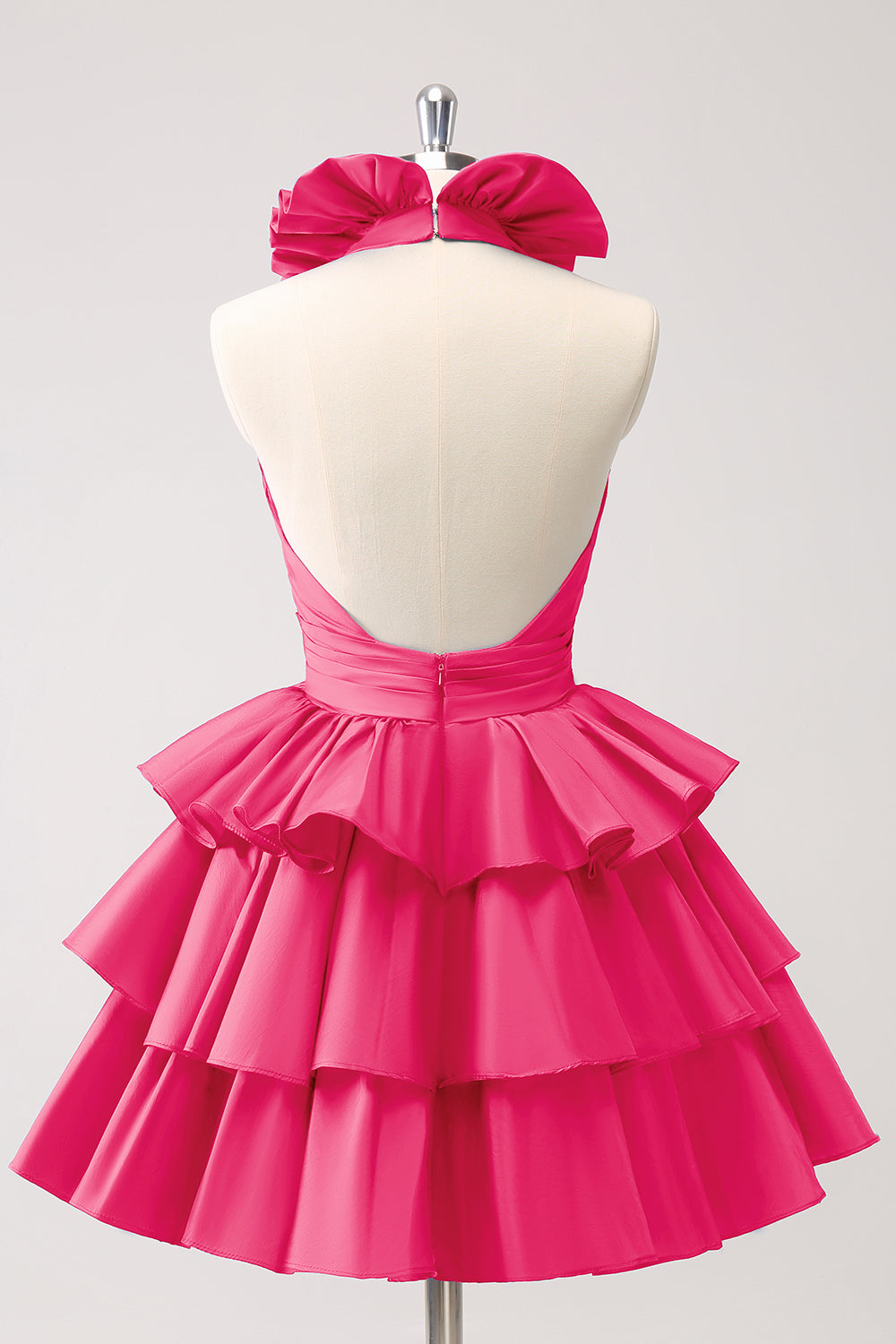 Wedtrend Women Cute Fuschia Homecoming Dress with Ruffles A Line Halter Tiered Backless Short Prom Dress WEDTREND Wedtrend Women Cute Fuschia Homecoming Dress with Ruffles A Line Halter Tiered Backless Short Prom Dress WEDTREND