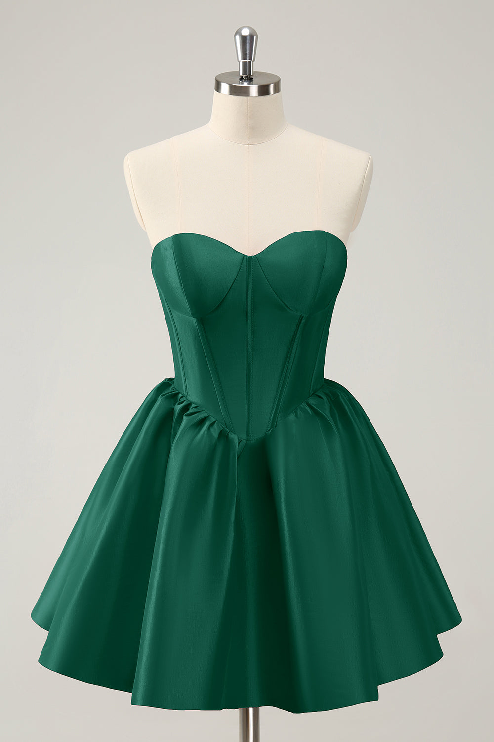 emerald green corset dress short Short Emerald Green Beaded Corset Dress