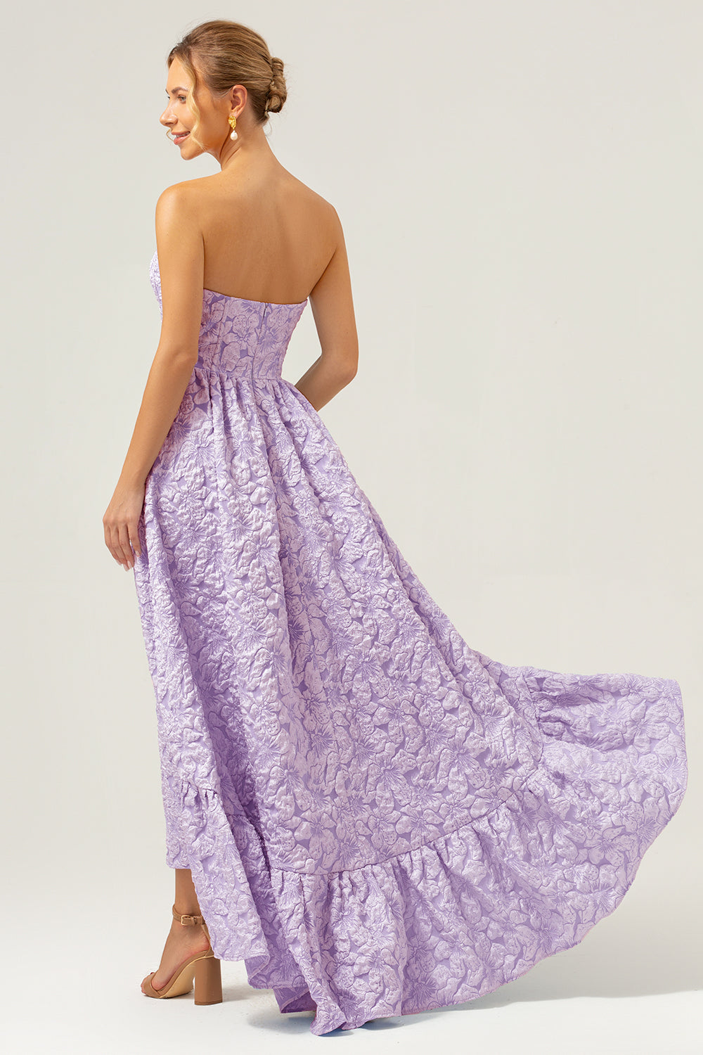 purple floral bridesmaid dresses Wedtrend Women Dress White Flower A Line V Neck Floor Length Chiffon Formal Party Dress, White / US12 Spaghetti Straps Sleeves Petal and Pup Women's Hayden