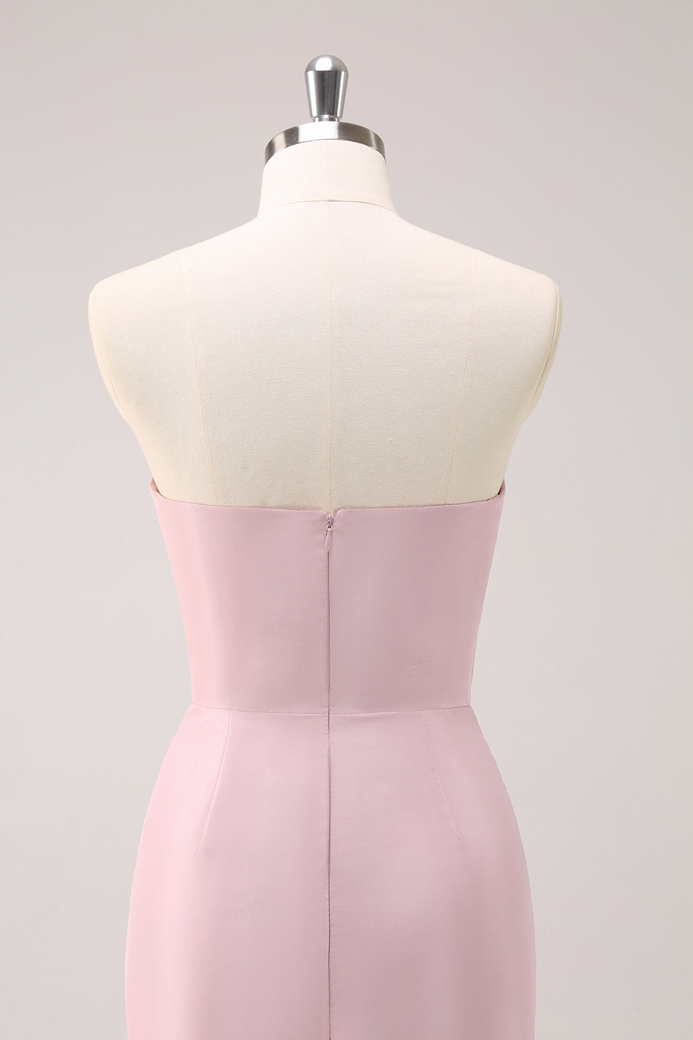 Wedtrend Women Pink Mermaid Strapless Bridesmaid Dress with Ruffles Asymmetrical Satin Wedding Party Guest Dress WEDTREND Wedtrend Women Pink Mermaid Strapless Bridesmaid Dress with Ruffles Asymmetrical Satin Wedding Party Guest Dress WEDTREND