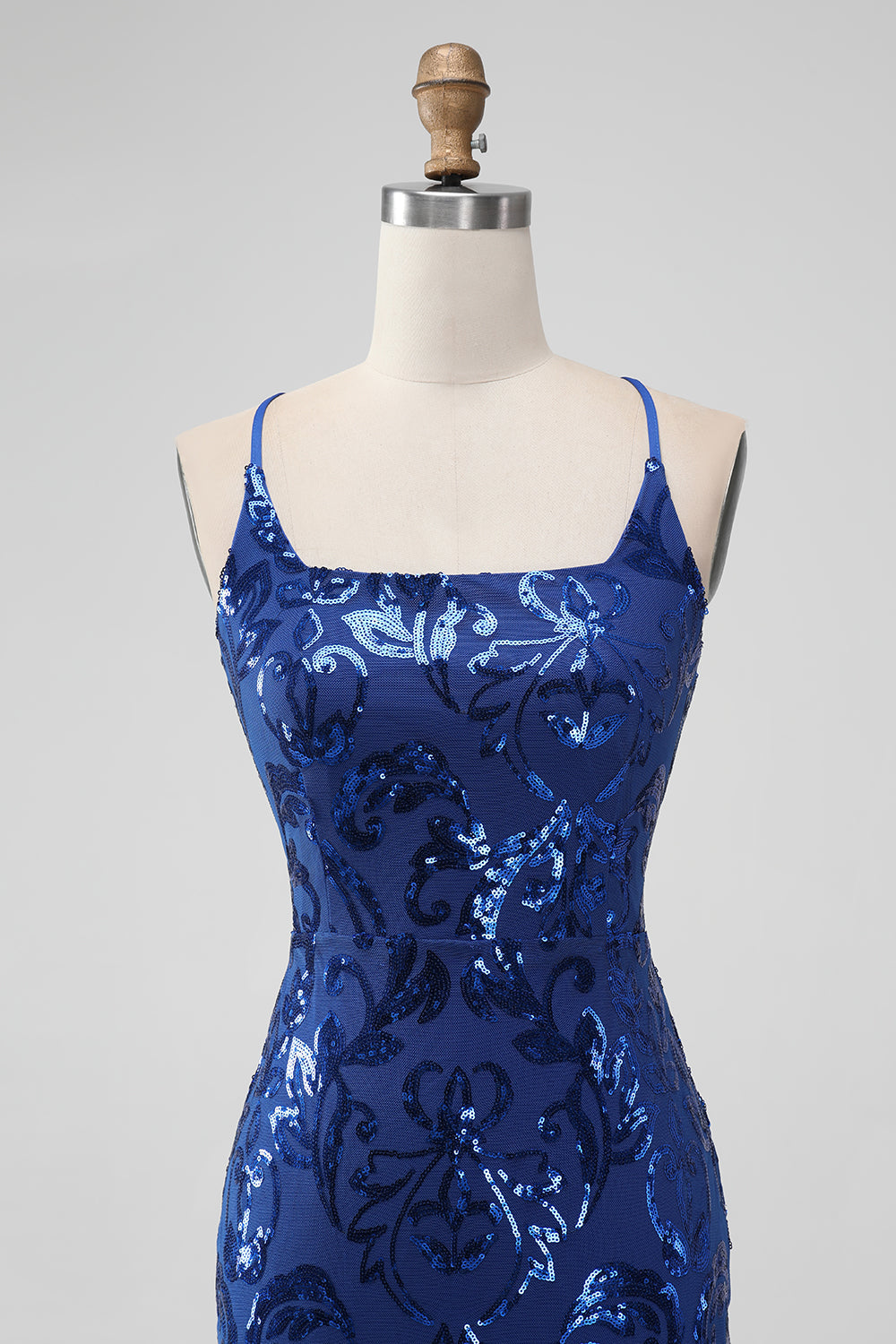 Wedtrend Women Sparkly Royal Blue Bodycon Short Homecoming Dress with Lace-up Back Spaghetti Straps Short Prom Dress WEDTREND Wedtrend Women Sparkly Royal Blue Bodycon Short Homecoming Dress with Lace-up Back Spaghetti Straps Short Prom Dress WEDTREND