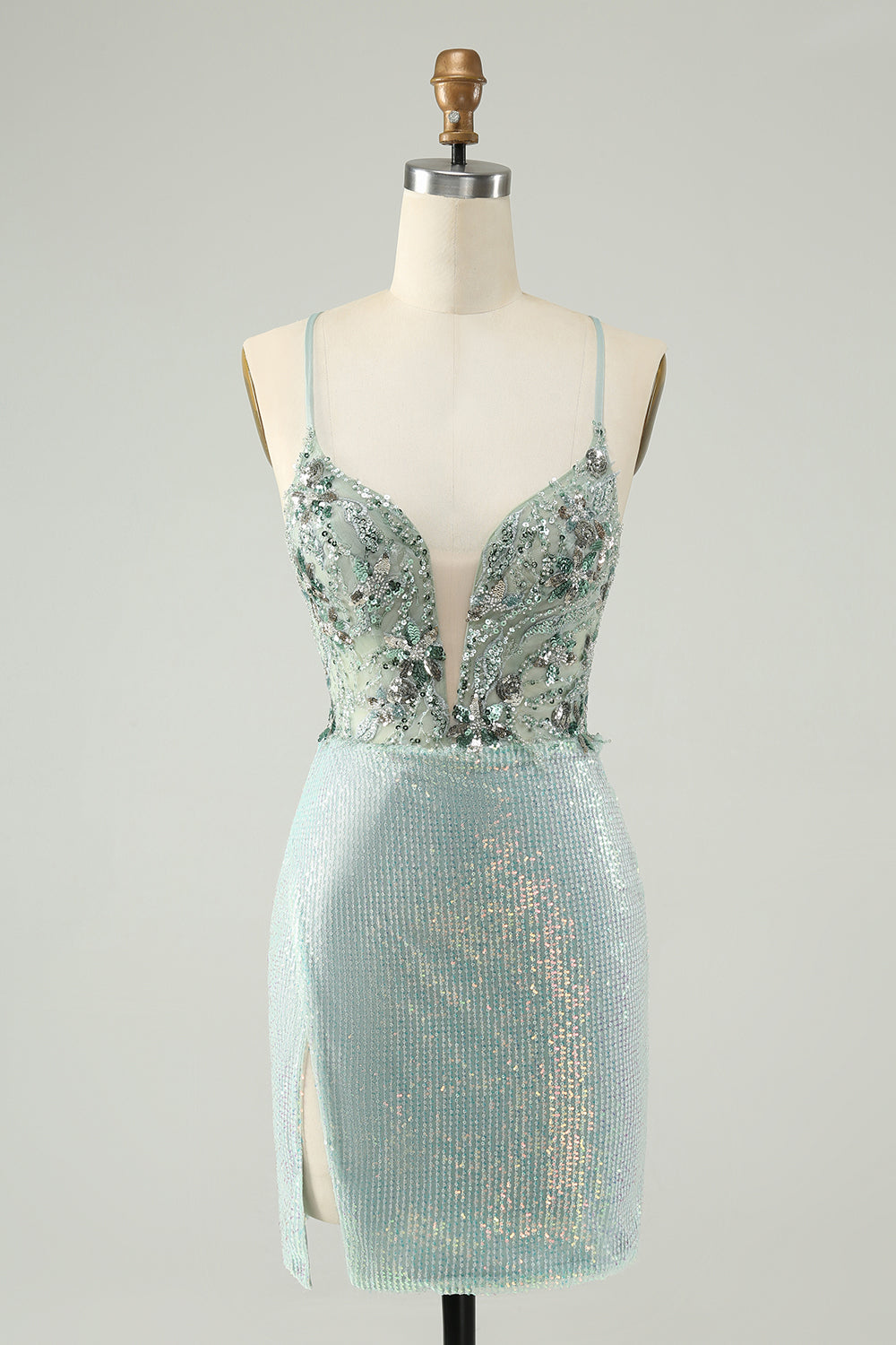 Wedtrend Women Sparkly Dusty Green Short Homecoming Dress with Sequins Bodycon Spaghetti Straps Coktail Dress WEDTREND Wedtrend Women Sparkly Dusty Green Short Homecoming Dress with Sequins Bodycon Spaghetti Straps Coktail Dress WEDTREND