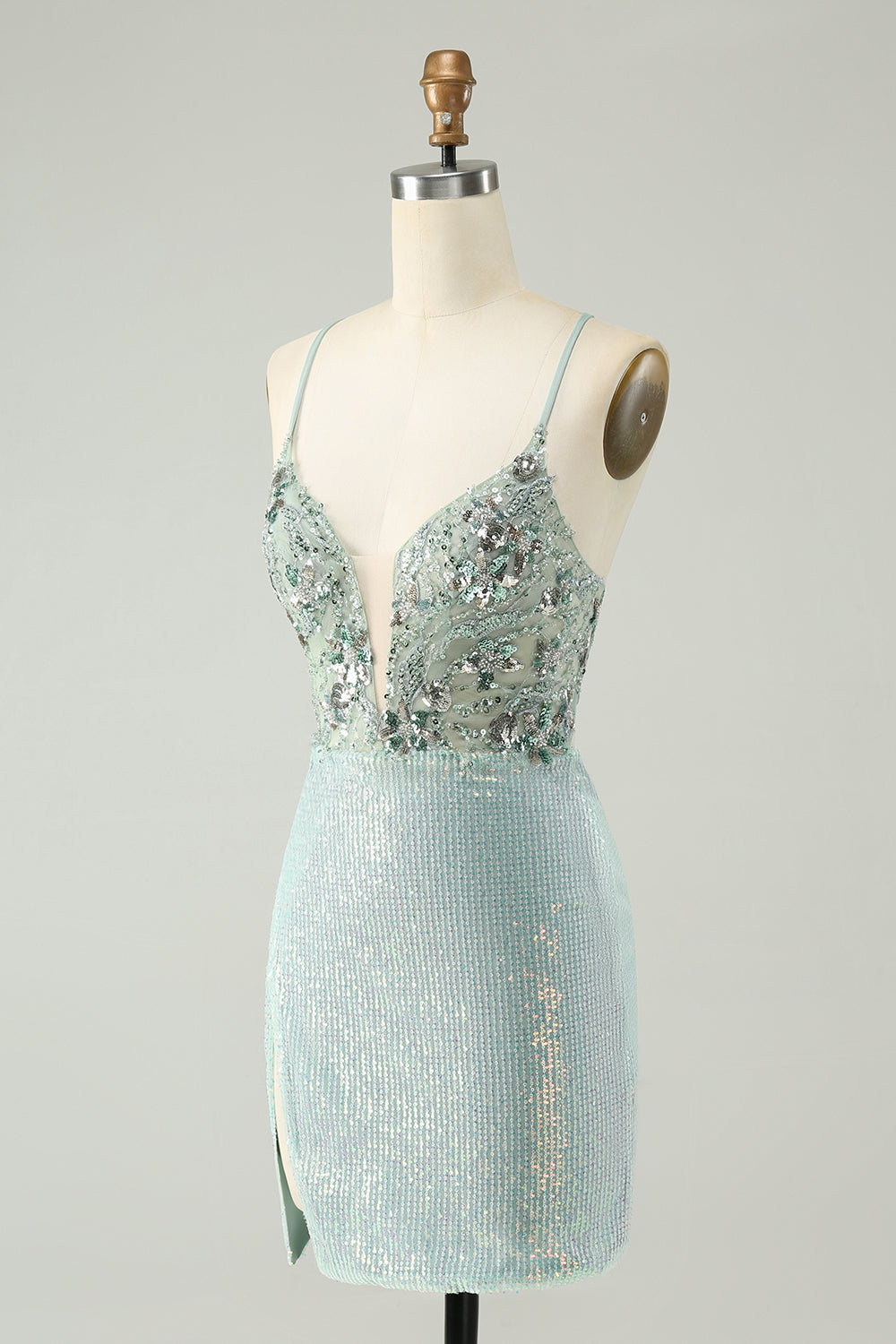 Wedtrend Women Sparkly Dusty Green Short Homecoming Dress with Sequins Bodycon Spaghetti Straps Coktail Dress WEDTREND Wedtrend Women Sparkly Dusty Green Short Homecoming Dress with Sequins Bodycon Spaghetti Straps Coktail Dress WEDTREND