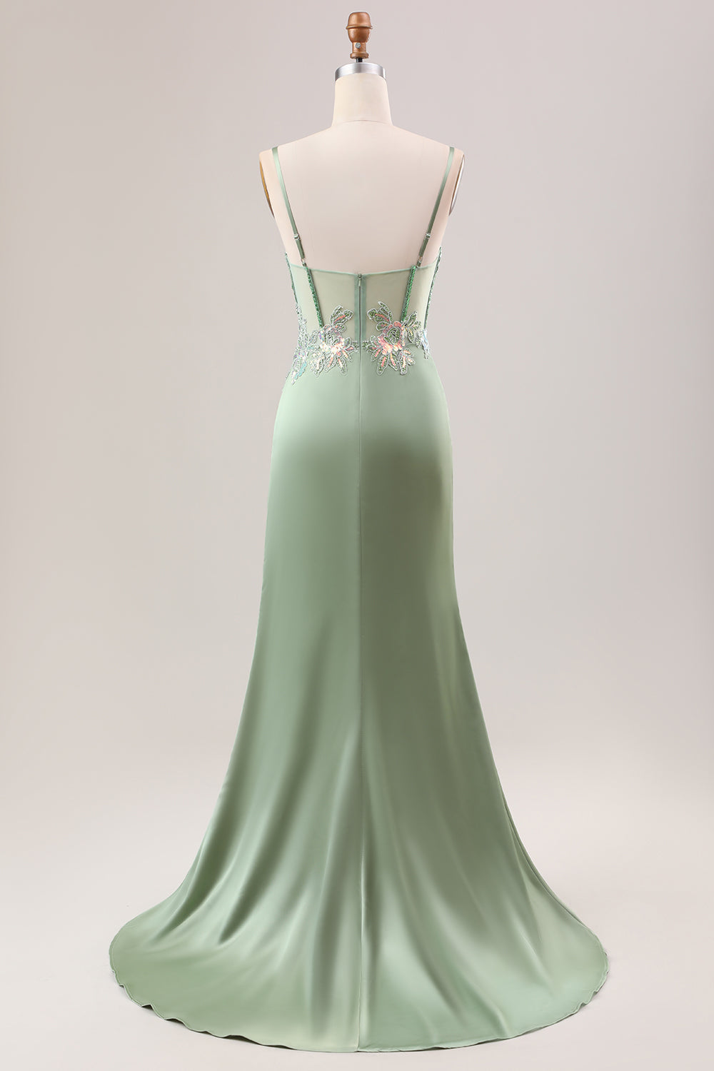 Wedtrend Women Stylish Sage Green Prom Dress With Slit Mermaid Pleated Sequin Corset Long Evening Party Dress WEDTREND Wedtrend Women Stylish Sage Green Prom Dress With Slit Mermaid Pleated Sequin Corset Long Evening Party Dress WEDTREND