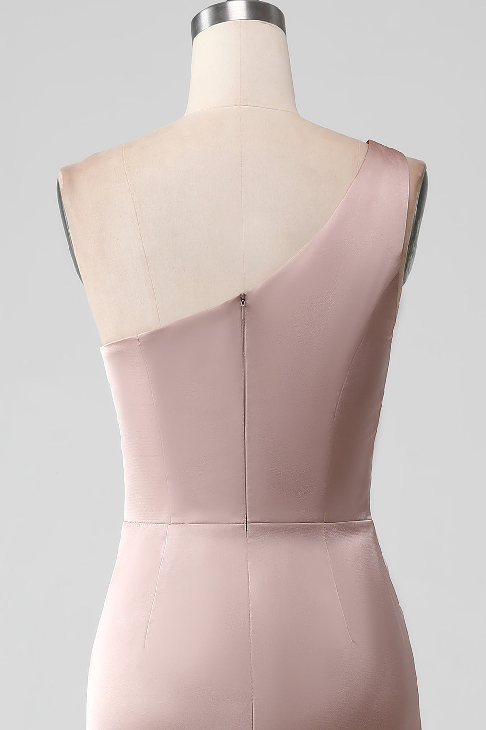 Wedtrend Women Dusty Rose Bridesmaid Dress With Slit Mermaid One Shoulder Satin Wedding Party Dress WEDTREND Wedtrend Women Dusty Rose Bridesmaid Dress With Slit Mermaid One Shoulder Satin Wedding Party Dress WEDTREND