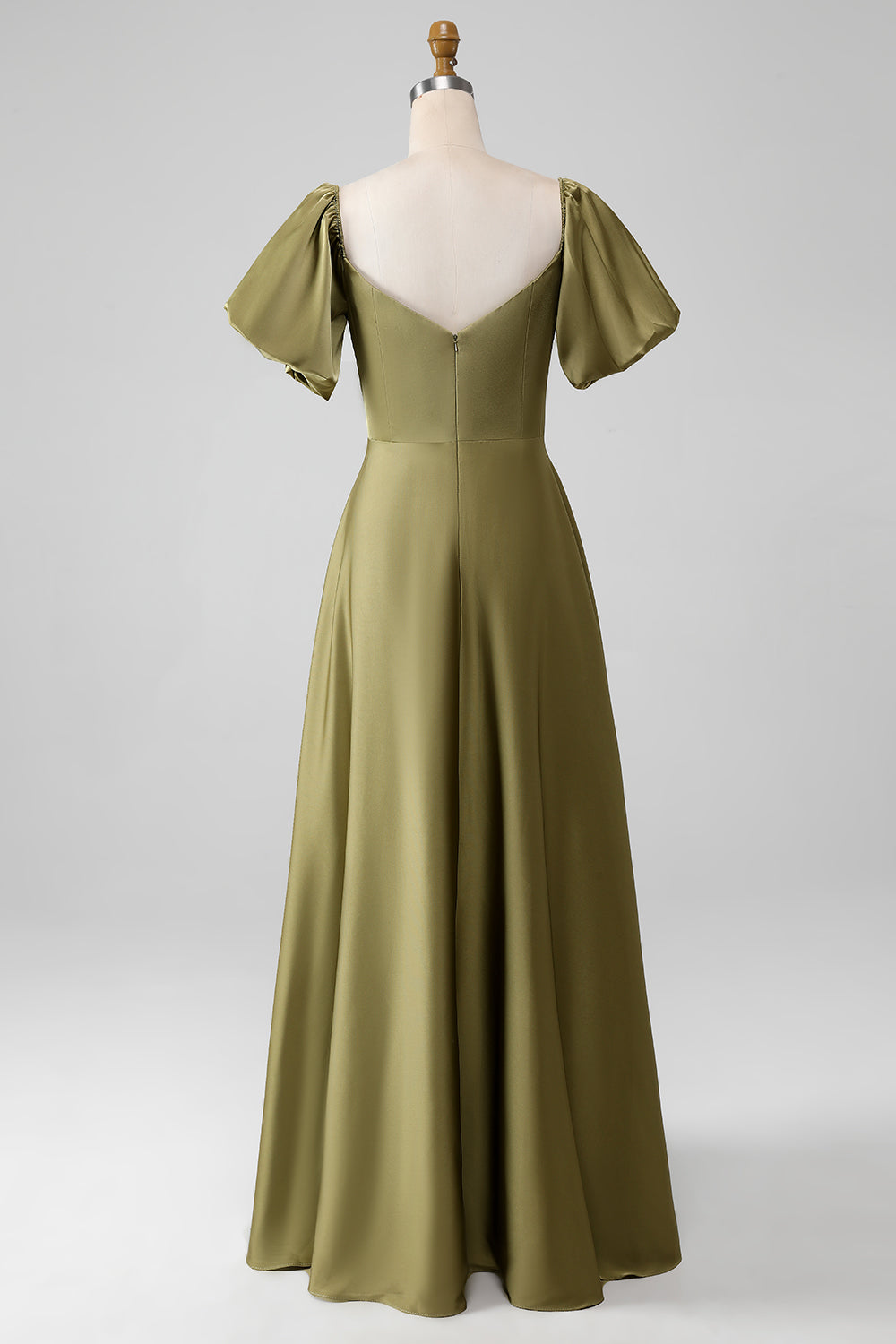 Wedtrend Women Olive Bridesmaid Dress with Short Sleeves A-Line Off The Shoulder Long Wedding Guest Dress, Olive / US12 Wedtrend Women Olive Bridesmaid Dress with Short Sleeves A-Line Off The Shoulder Long Wedding Guest Dress, Olive / US12