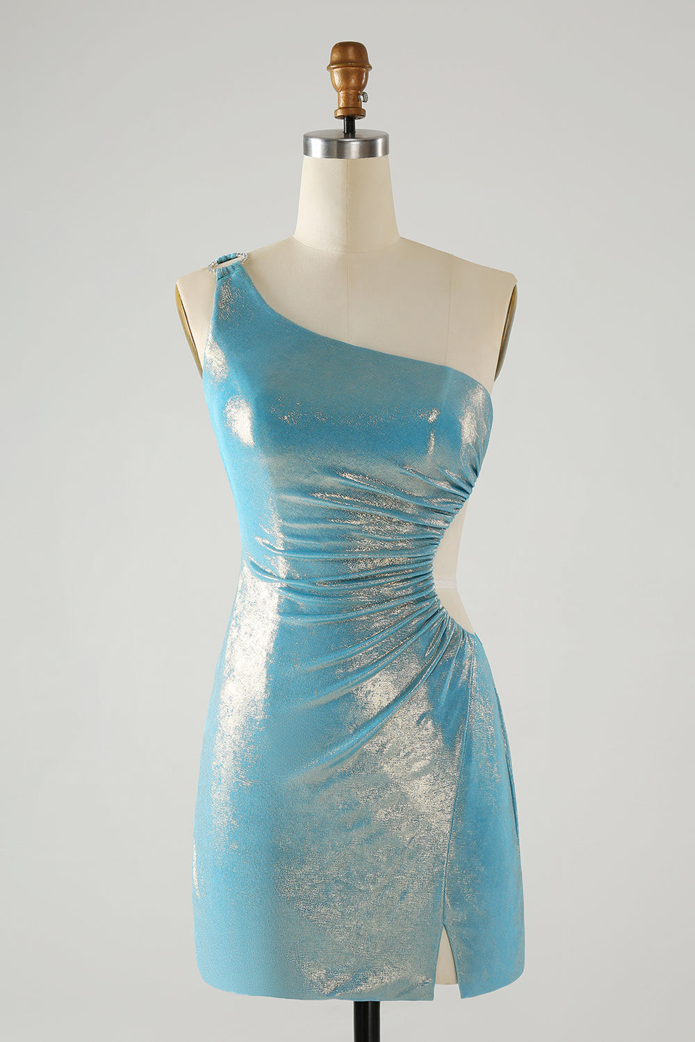 blue metallic bodycon dress Ainsley Blue Metallic Mini Dress