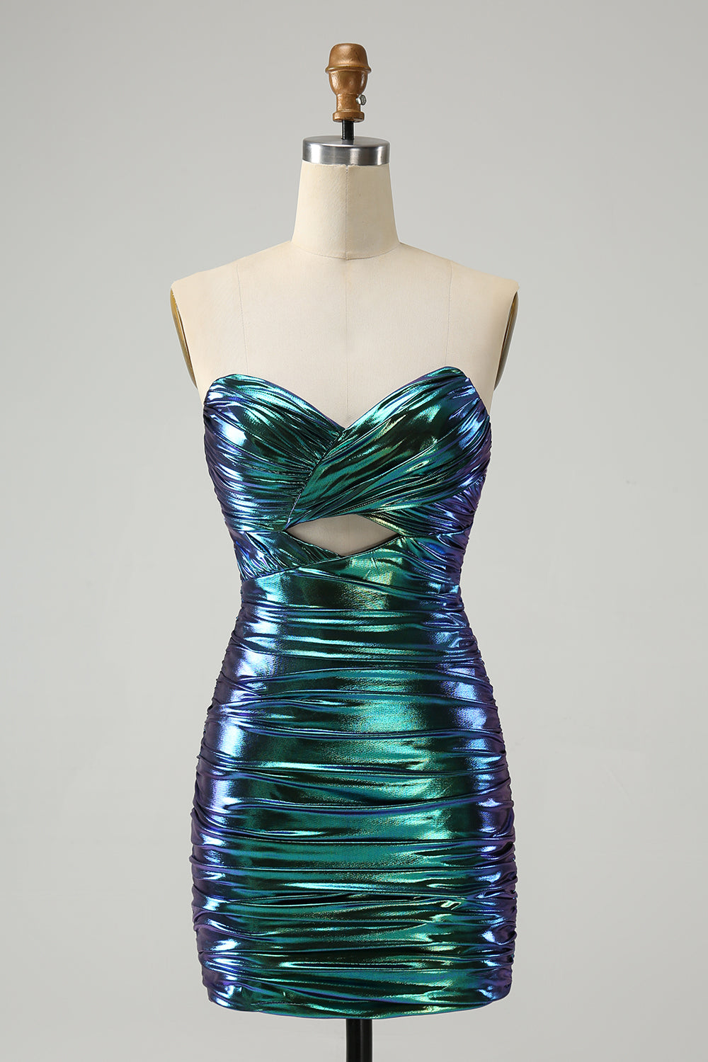 Wedtrend Women Chic Teal Blue Tight Metallic Homecoming Dress Strapless Keyhole Pleated Short Prom Dress WEDTREND Wedtrend Women Chic Teal Blue Tight Metallic Homecoming Dress Strapless Keyhole Pleated Short Prom Dress WEDTREND