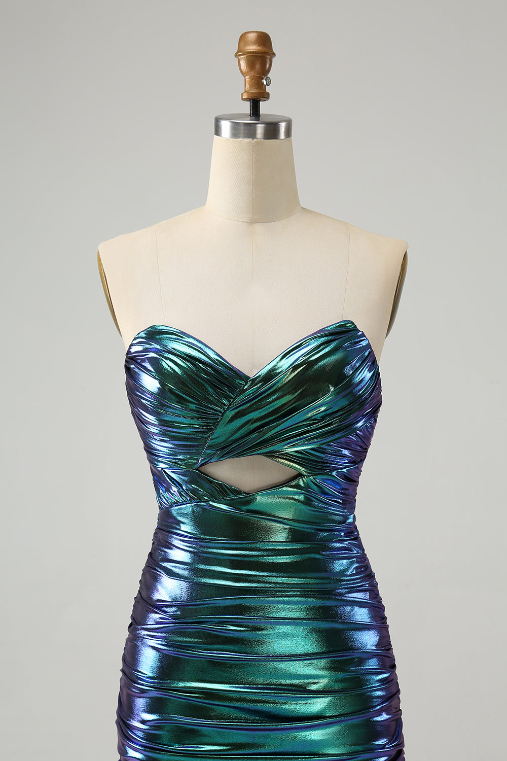 Wedtrend Women Chic Teal Blue Tight Metallic Homecoming Dress Strapless Keyhole Pleated Short Prom Dress WEDTREND Wedtrend Women Chic Teal Blue Tight Metallic Homecoming Dress Strapless Keyhole Pleated Short Prom Dress WEDTREND