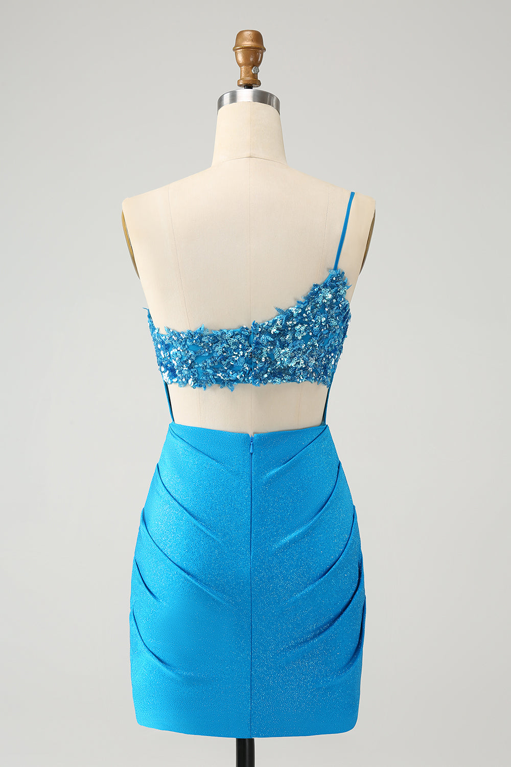 Wedtrend Women Sparkly Blue Homecoming Dress with Sequins Bodycon One Shoulder Pleated Short Prom Dress WEDTREND Wedtrend Women Sparkly Blue Homecoming Dress with Sequins Bodycon One Shoulder Pleated Short Prom Dress WEDTREND