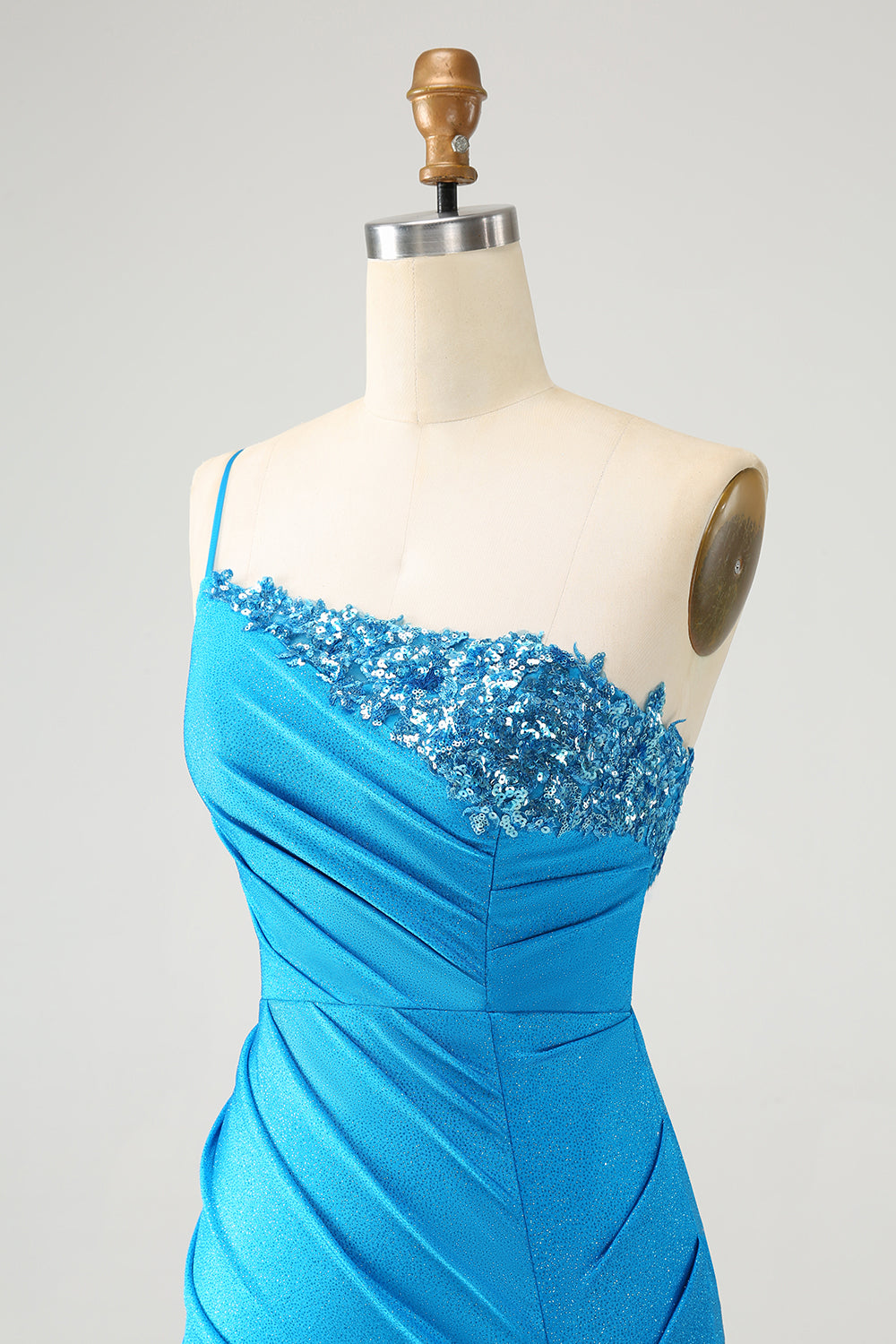 Wedtrend Women Sparkly Blue Homecoming Dress with Sequins Bodycon One Shoulder Pleated Short Prom Dress WEDTREND Wedtrend Women Sparkly Blue Homecoming Dress with Sequins Bodycon One Shoulder Pleated Short Prom Dress WEDTREND