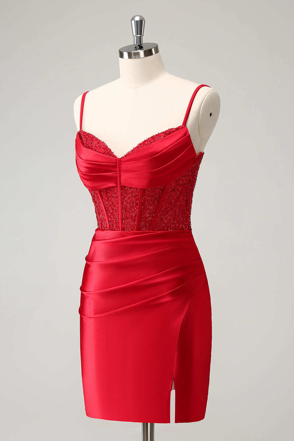 Wedtrend Women Stylish Gold Homecoming Dress with Lace Up Back Bodycon Corset Short Cocktail Party Dress, Red / US4 Wedtrend Women Stylish Gold Homecoming Dress with Lace Up Back Bodycon Corset Short Cocktail Party Dress, Red / US4