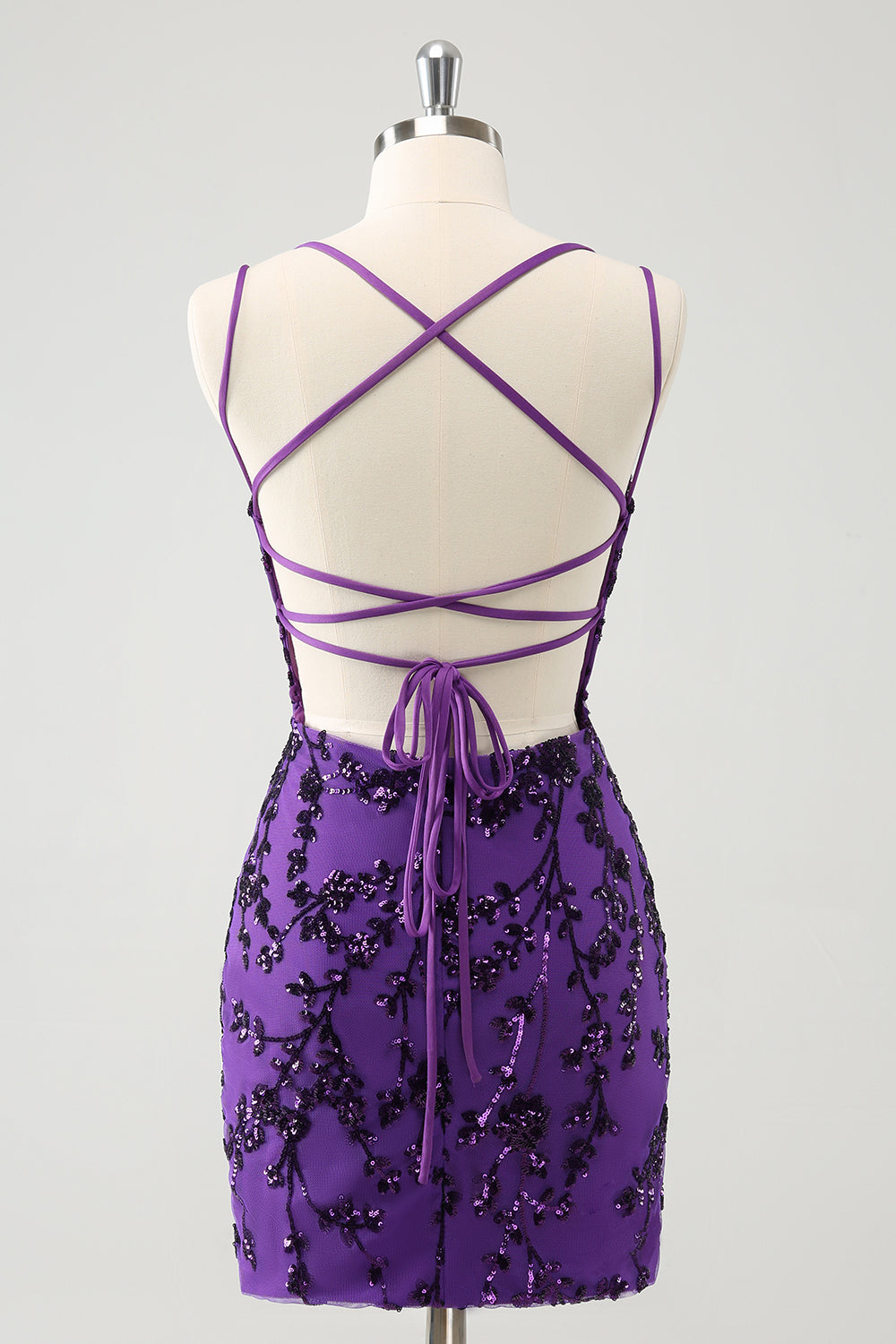Wedtrend Women Sparkly Purple Floral Tight Short Homecoming Dress Lace Up Back Sequined Hoco Dress WEDTREND Wedtrend Women Sparkly Purple Floral Tight Short Homecoming Dress Lace Up Back Sequined Hoco Dress WEDTREND