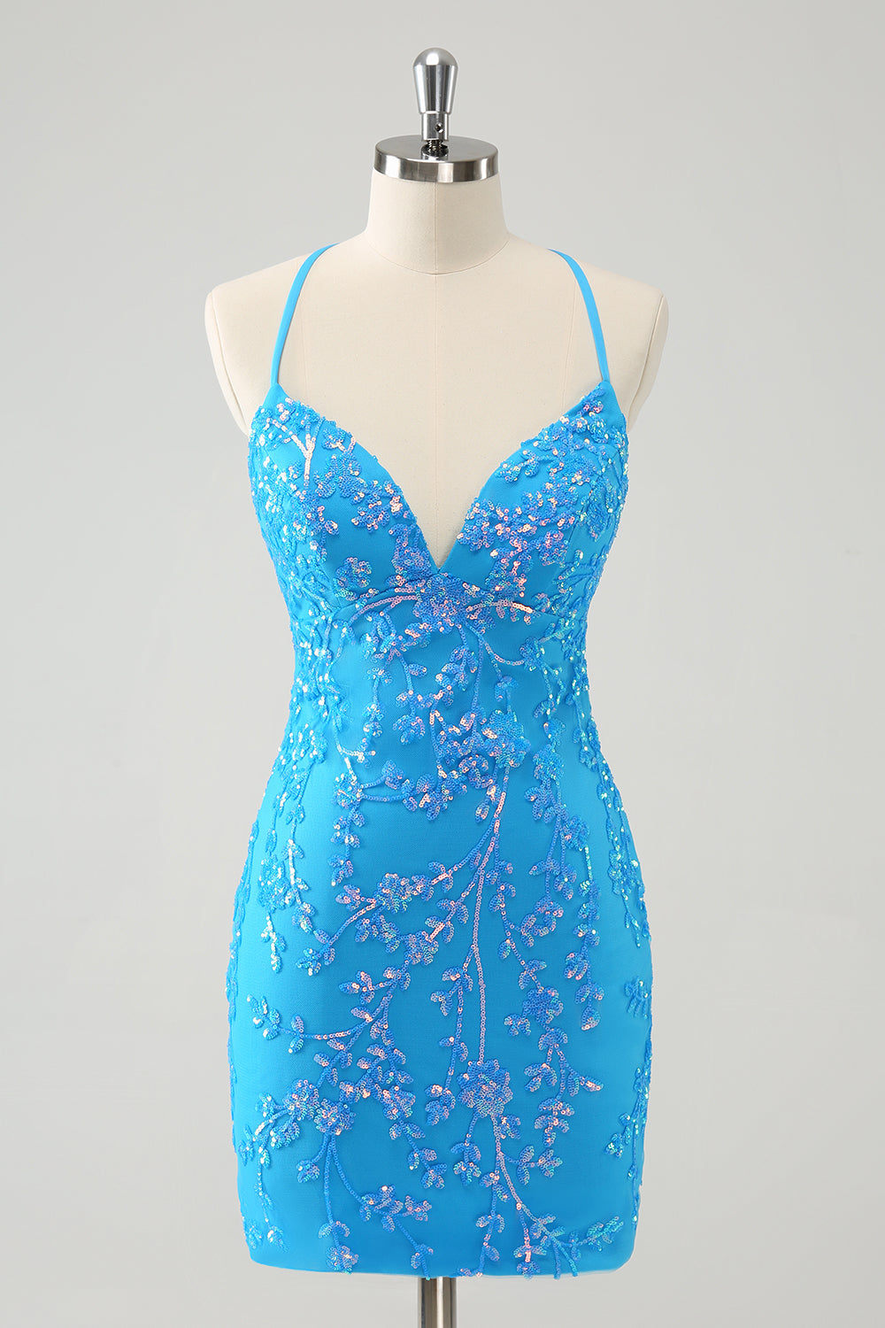 Wedtrend Women Sparkly Sky Blue Homecoming Dress with Lace-Up Back Tight Short Cocktail Dress with Sequins WEDTREND Wedtrend Women Sparkly Sky Blue Homecoming Dress with Lace-Up Back Tight Short Cocktail Dress with Sequins WEDTREND