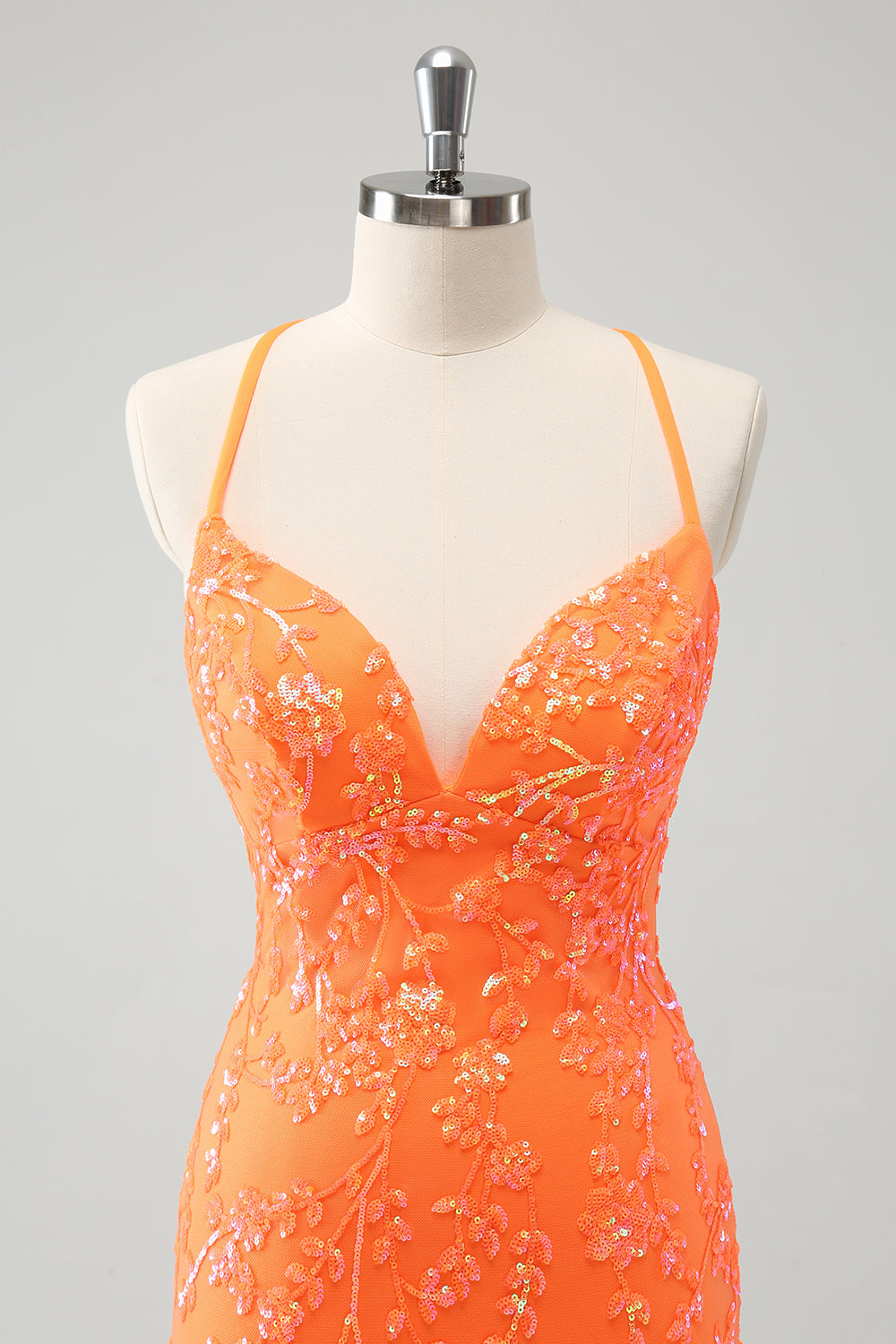 Wedtrend Women Sparkly Orange Homecoming Dress Lace-Up Back Tight Short Cocktail Dress with Sequins WEDTREND Wedtrend Women Sparkly Orange Homecoming Dress Lace-Up Back Tight Short Cocktail Dress with Sequins WEDTREND