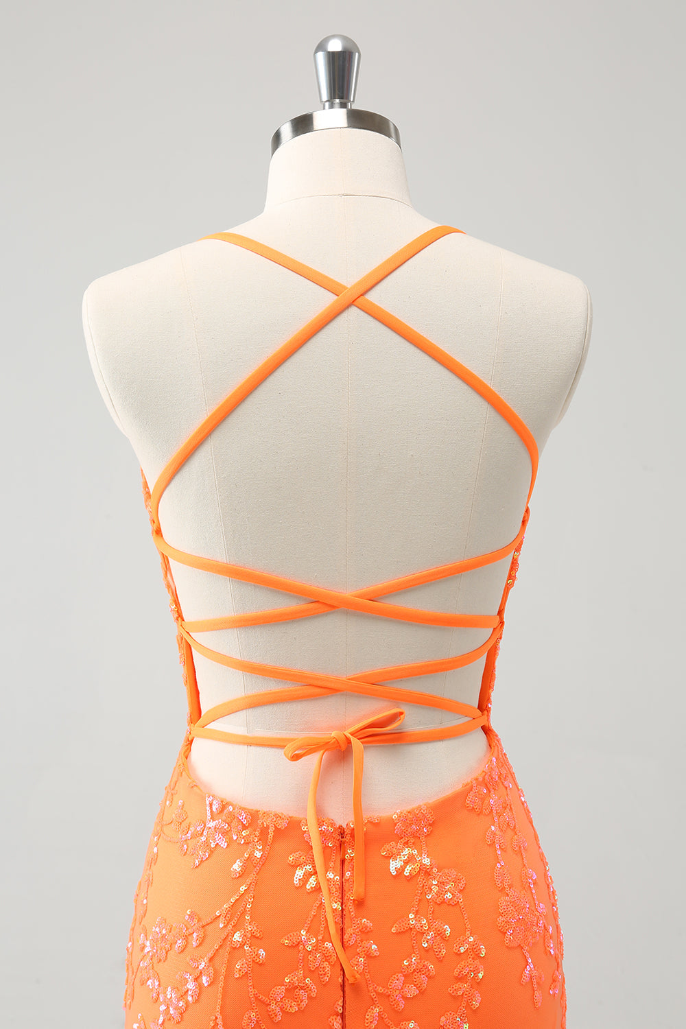 Wedtrend Women Sparkly Orange Homecoming Dress Lace-Up Back Tight Short Cocktail Dress with Sequins WEDTREND Wedtrend Women Sparkly Orange Homecoming Dress Lace-Up Back Tight Short Cocktail Dress with Sequins WEDTREND
