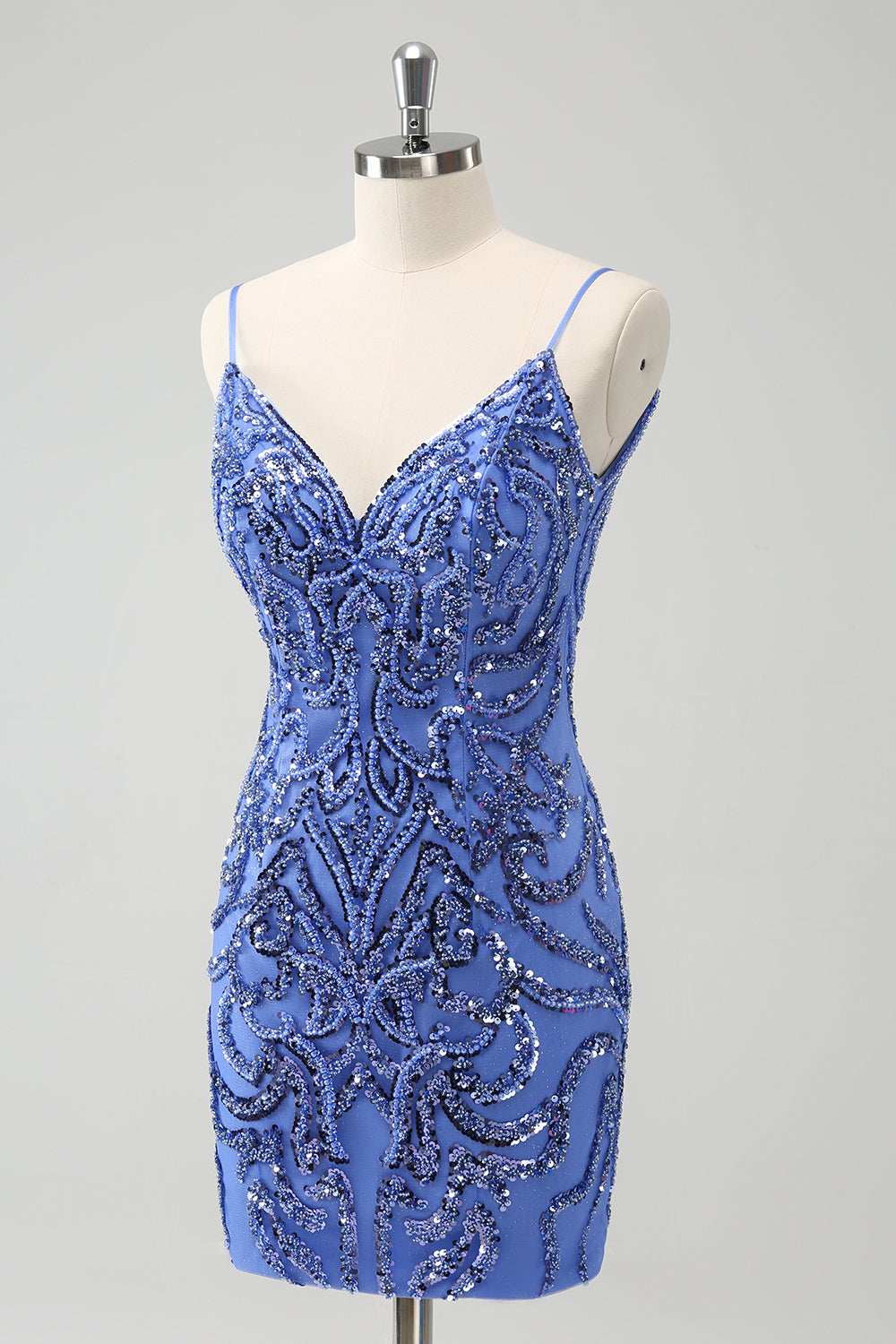 Wedtrend Women Sparkly Blue Tight Homecoming Dress Spaghetti Straps Sequin Short Prom Dress WEDTREND Wedtrend Women Sparkly Blue Tight Homecoming Dress Spaghetti Straps Sequin Short Prom Dress WEDTREND