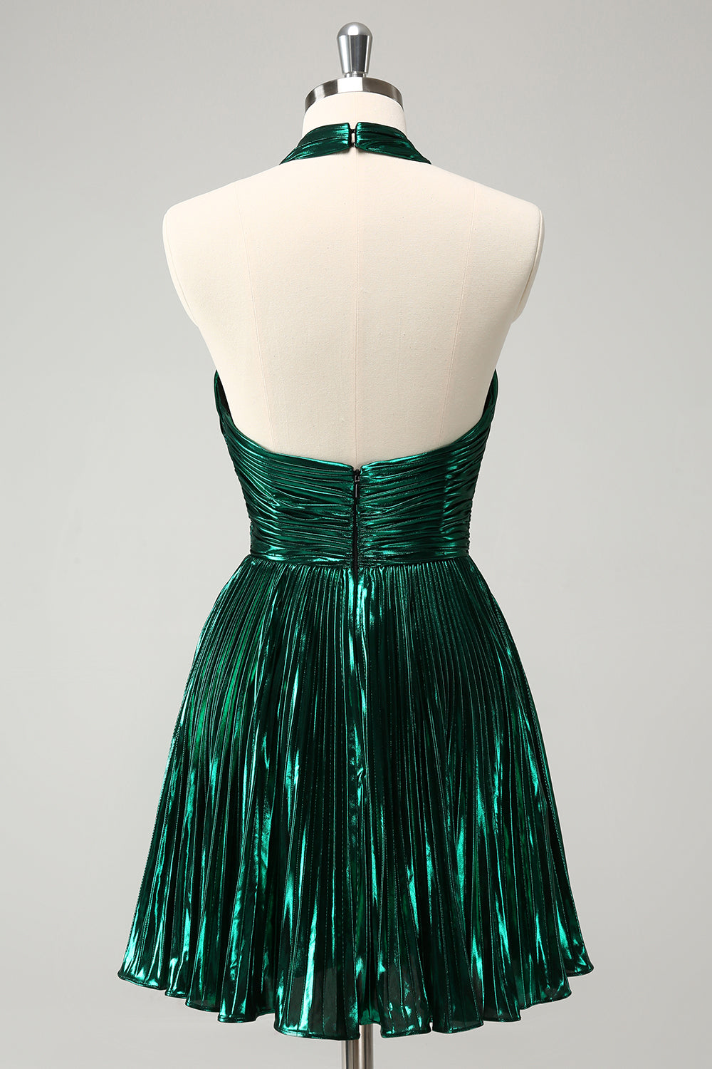 Wedtrend Women Glitter Dark Green Metallic Homecoming Dress Halter A-Line Short Backless Party Dress WEDTREND Wedtrend Women Glitter Dark Green Metallic Homecoming Dress Halter A-Line Short Backless Party Dress WEDTREND
