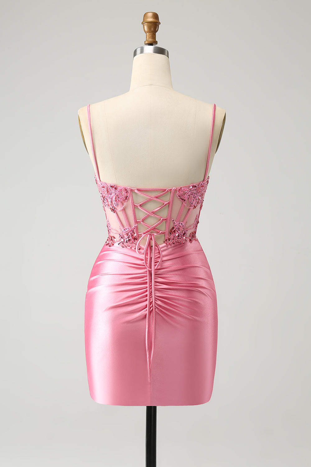 Wedtrend Women Pink Homecoming Dress Glitter Sequins Corset Spaghetti Straps Tight Short Cocktail Dress WEDTREND Wedtrend Women Pink Homecoming Dress Glitter Sequins Corset Spaghetti Straps Tight Short Cocktail Dress WEDTREND