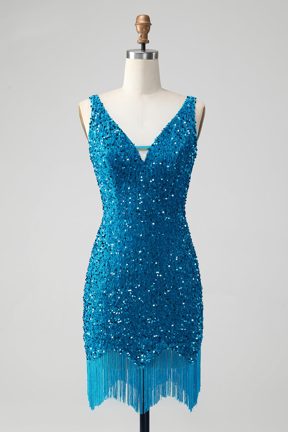 Wedtrend Women Sparkly Sage Short Homecoming Dress with Tassels Bodycon Spaghetti Straps Sequin Cocktail Dress, Dark Blue / US18W Wedtrend Women Sparkly Sage Short Homecoming Dress with Tassels Bodycon Spaghetti Straps Sequin Cocktail Dress, Dark Blue / US18W