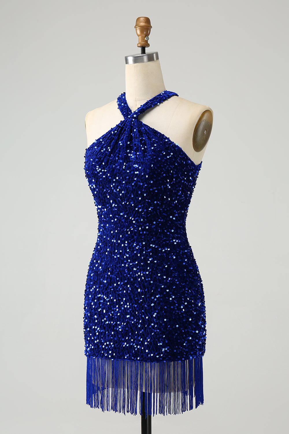 Wedtrend Women Glitter Royal Blue Homecoming Dress with Tassels Sequin Tight Short Spaghetti Straps Bodycon Mini Dress WEDTREND Wedtrend Women Glitter Royal Blue Homecoming Dress with Tassels Sequin Tight Short Spaghetti Straps Bodycon Mini Dress WEDTREND
