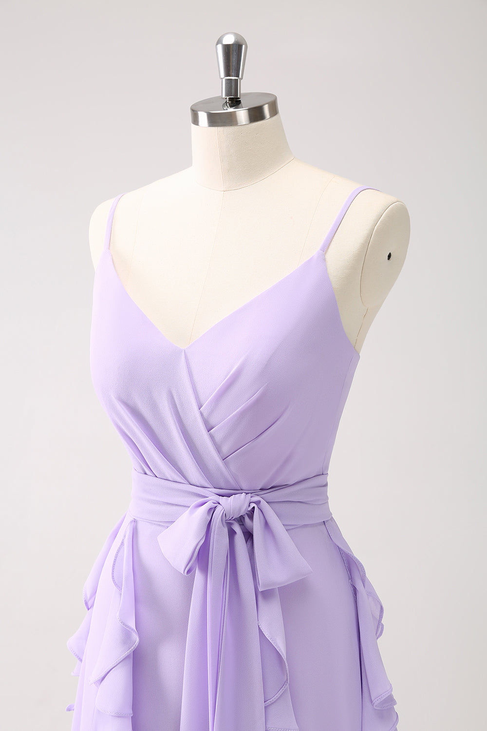 neia ruffle dress in lavender chiffon Lucy In The Sky Neia Ruffle Chiffon Dress Super