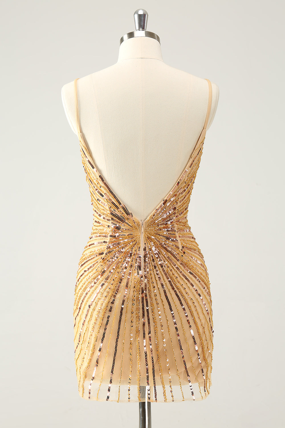 Wedtrend Women Unique Tight Homecoming Dress with Sequins Spaghetti Straps Backless Golden Short Cocktail Party Dress, Golden / US6 Wedtrend Women Unique Tight Homecoming Dress with Sequins Spaghetti Straps Backless Golden Short Cocktail Party Dress, Golden / US6