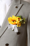 Men's Sunflower Brooch And Pearl Coil Wrist Flower For Wedding