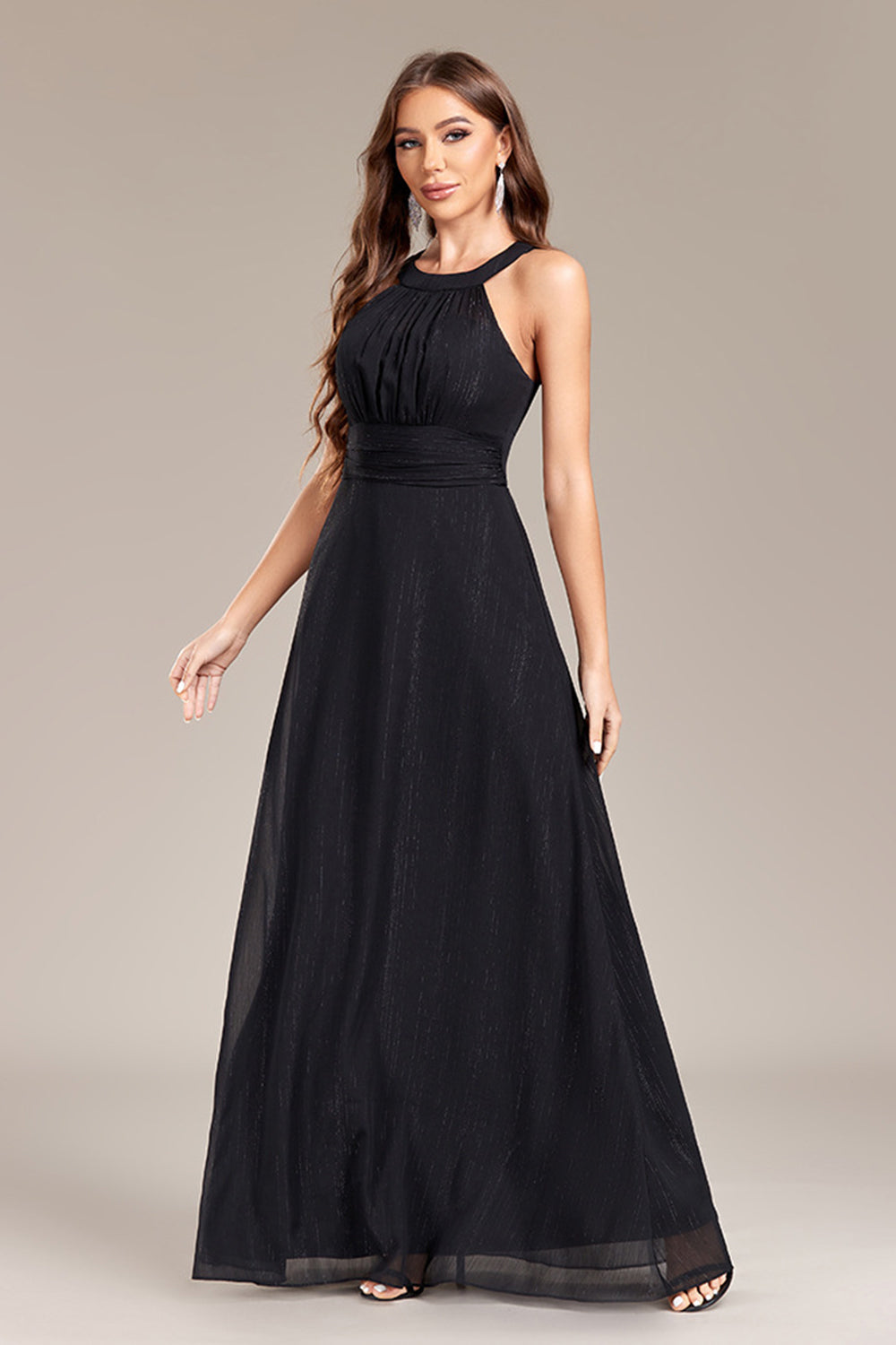 Wedtrend Women Black Wedding Party Guest Dress with Open Back A Line Halter Evening Party Dress WEDTREND Wedtrend Women Black Wedding Party Guest Dress with Open Back A Line Halter Evening Party Dress WEDTREND