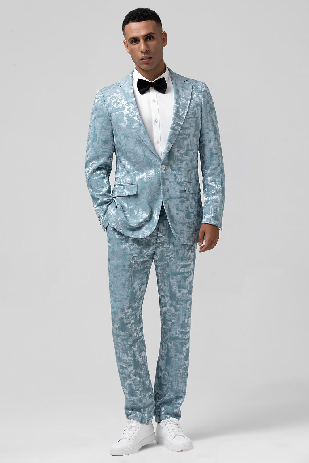 Wedtrend Men's Wedding Suits Light Blue Notch Lapel 2 Piece Jacquard Prom Suits WEDTREND Wedtrend Men's Wedding Suits Light Blue Notch Lapel 2 Piece Jacquard Prom Suits WEDTREND