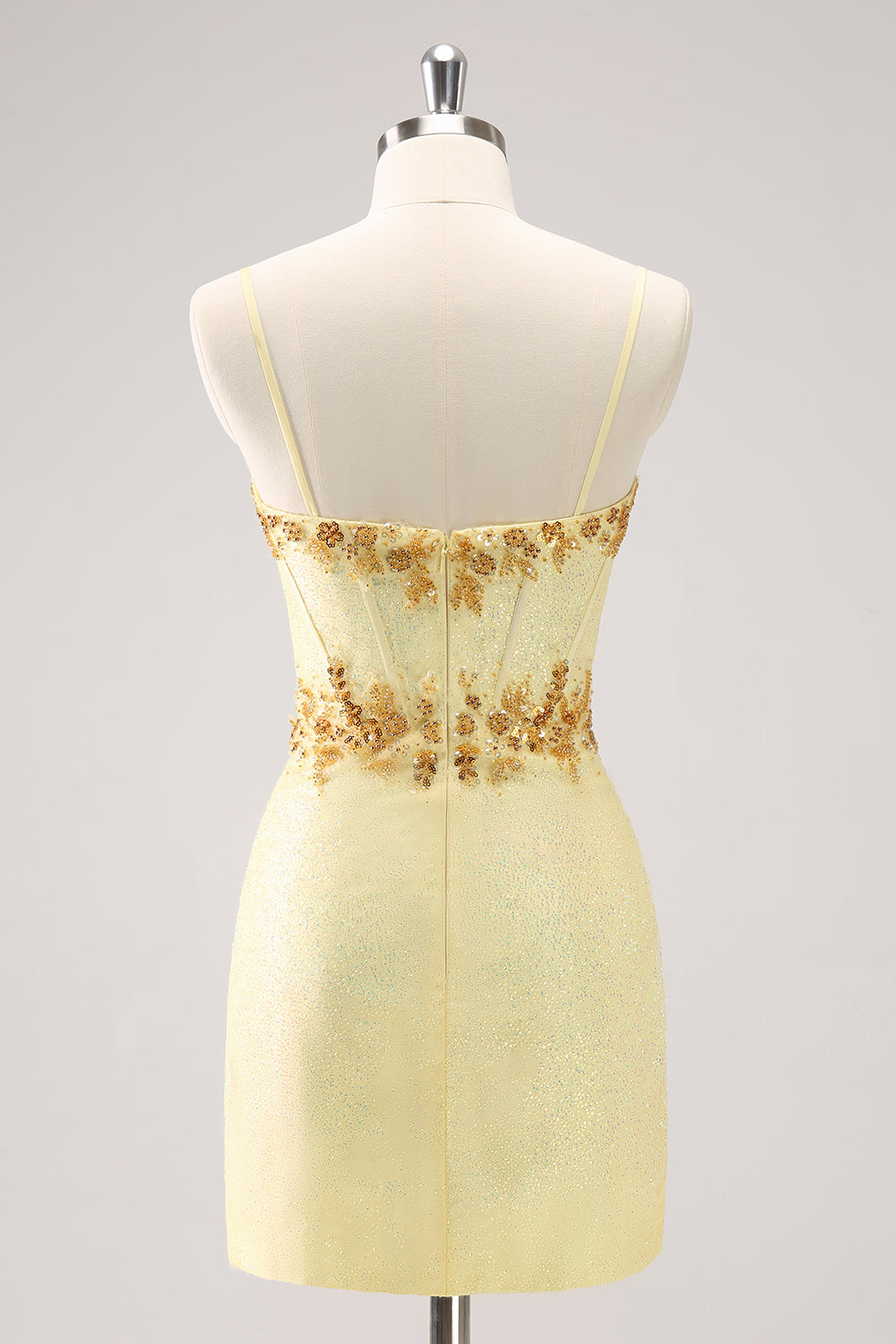 Wedtrend Women Sparkly Yellow Homecoming Dress with Beading Bodycon Corset Short Cocktail Dress WEDTREND Wedtrend Women Sparkly Yellow Homecoming Dress with Beading Bodycon Corset Short Cocktail Dress WEDTREND