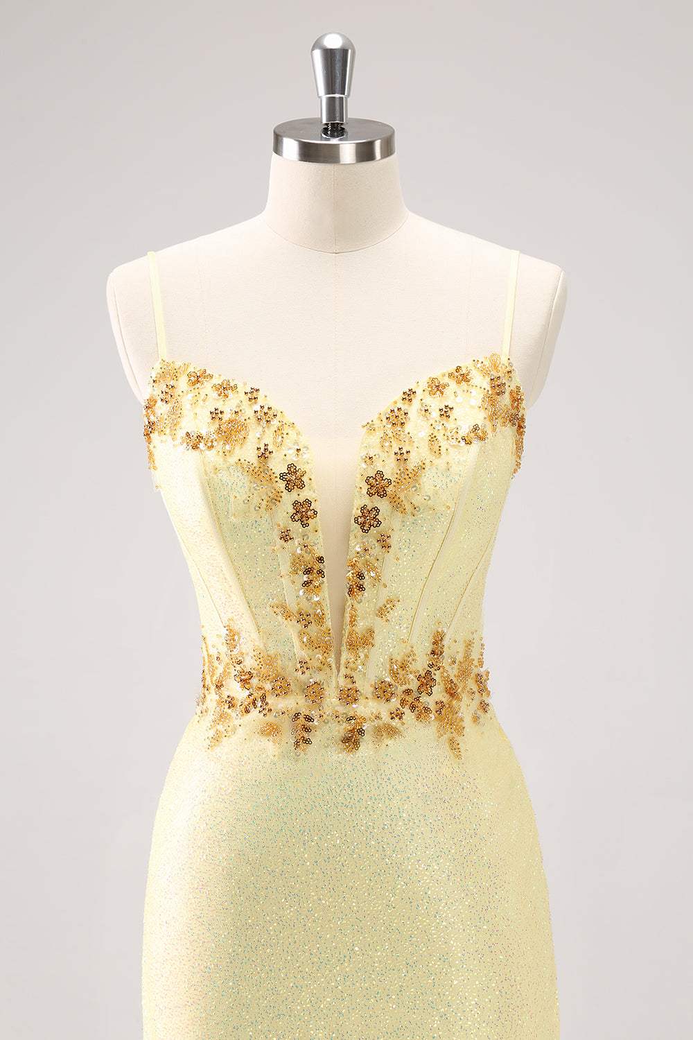 Wedtrend Women Sparkly Yellow Homecoming Dress with Beading Bodycon Corset Short Cocktail Dress WEDTREND Wedtrend Women Sparkly Yellow Homecoming Dress with Beading Bodycon Corset Short Cocktail Dress WEDTREND