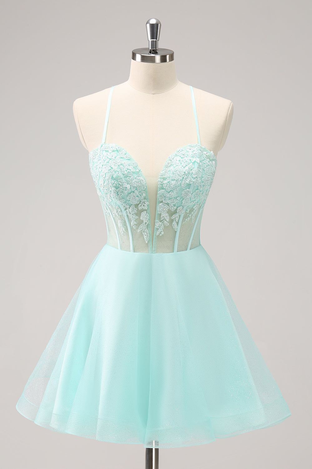 Wedtrend Women Sparkly Green Homecoming Dress with Appliques A Line Corset Sequin Short Cocktail Dress with Lace Up Back, Green / US10 Wedtrend Women Sparkly Green Homecoming Dress with Appliques A Line Corset Sequin Short Cocktail Dress with Lace Up Back, Green / US10