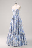 Sparkly Cute Purple Ball Gown Sweetheart Brocade Corset Long Prom Dress