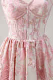 Sparkly Cute Purple Ball Gown Sweetheart Brocade Corset Long Prom Dress