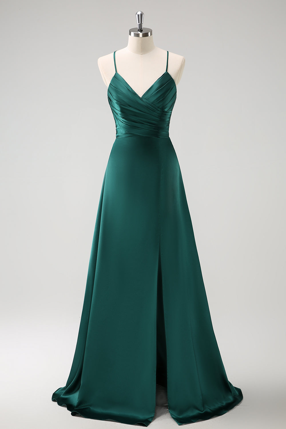 Wedtrend Women Dark Green Bridesmaid Dress with Slit A Line Spaghetti Straps Chiffon Floor Length Wedding Guest Dress WEDTREND Wedtrend Women Dark Green Bridesmaid Dress with Slit A Line Spaghetti Straps Chiffon Floor Length Wedding Guest Dress WEDTREND