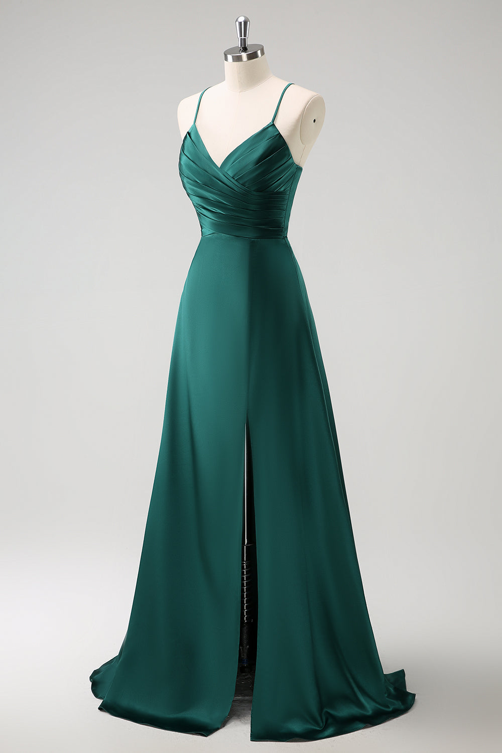 Wedtrend Women Dark Green Bridesmaid Dress with Slit A Line Spaghetti Straps Chiffon Floor Length Wedding Guest Dress WEDTREND Wedtrend Women Dark Green Bridesmaid Dress with Slit A Line Spaghetti Straps Chiffon Floor Length Wedding Guest Dress WEDTREND