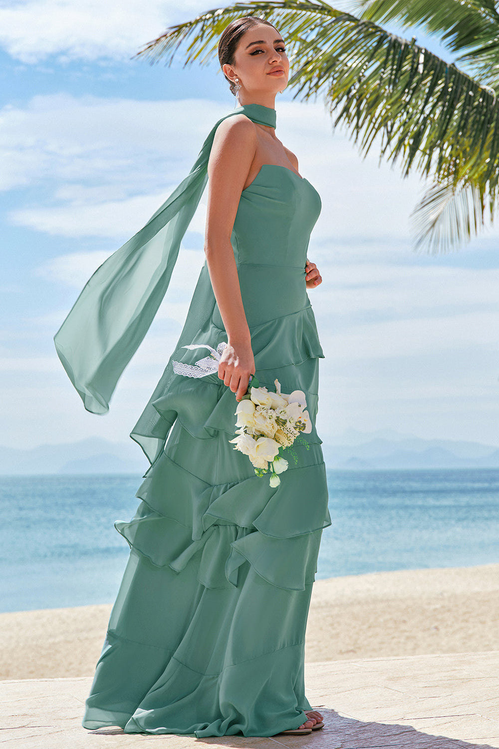eucalyptus green dress Birdy Grey Mira Chiffon in Bridesmaid Dress Package Contents Berylove Women A-Line Eucalyptus Wedding