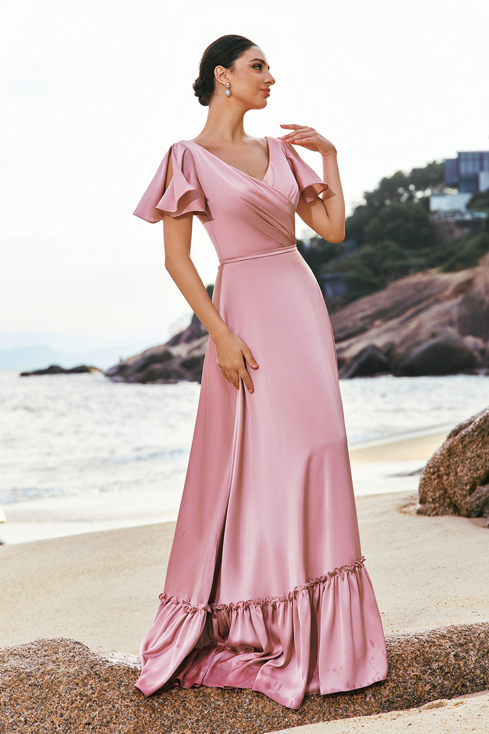 pink ruffle bridesmaid dress Lulus | Light Ruffled Tiered Maxi | Womens | XX-Small (Available in XS, M, L, XL) mother of the bride Wedtrend Women Pink Satin Long