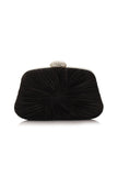 Glitter Ruched Evening Wedding Bridal Clutch Purse