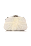 Glitter Ruched Evening Wedding Bridal Clutch Purse