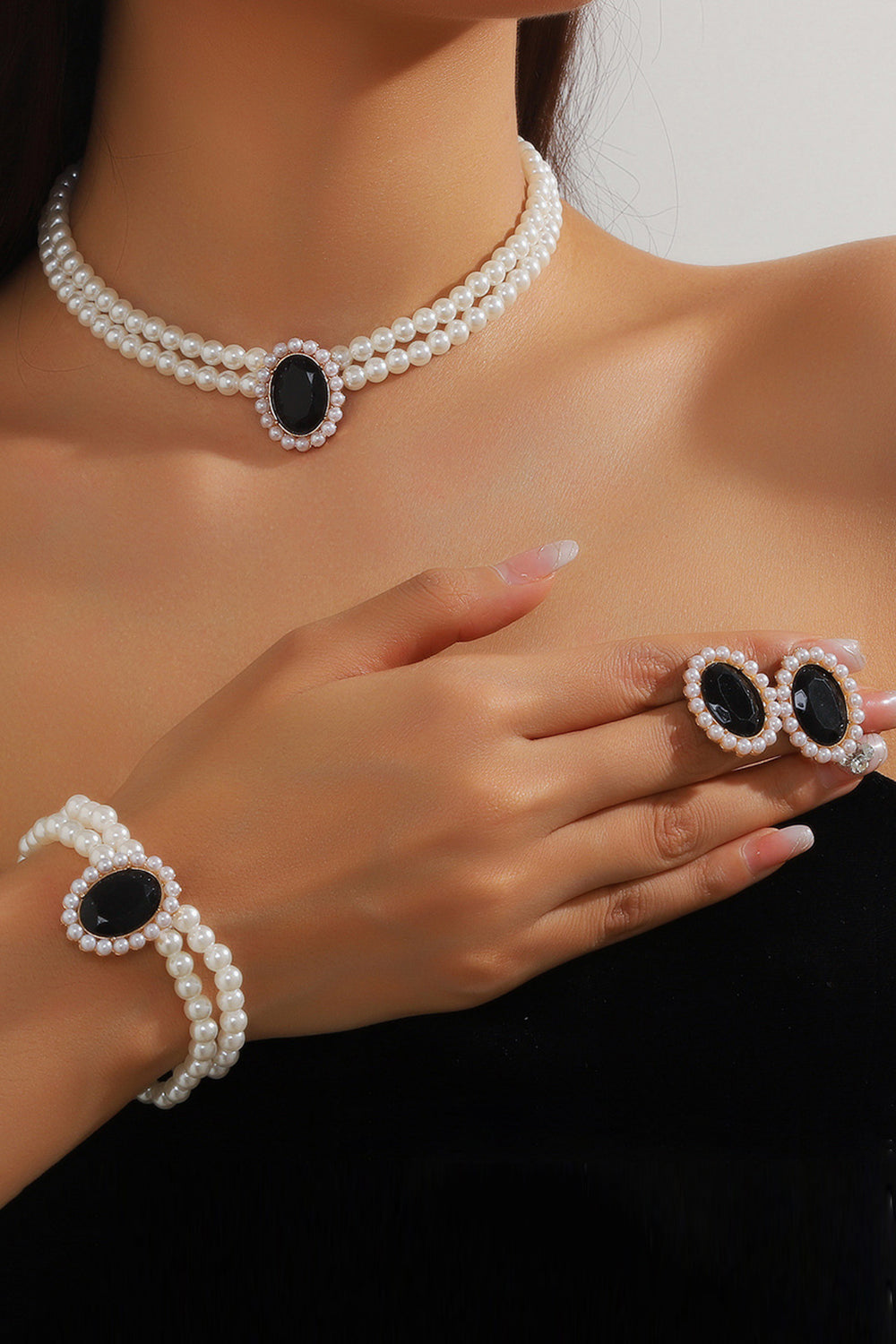 Women's black choker necklace online